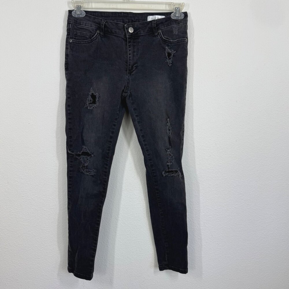 Annie Bing Distressed Skinny Jeans 27 Low Rise Ankle Cotton Stretch